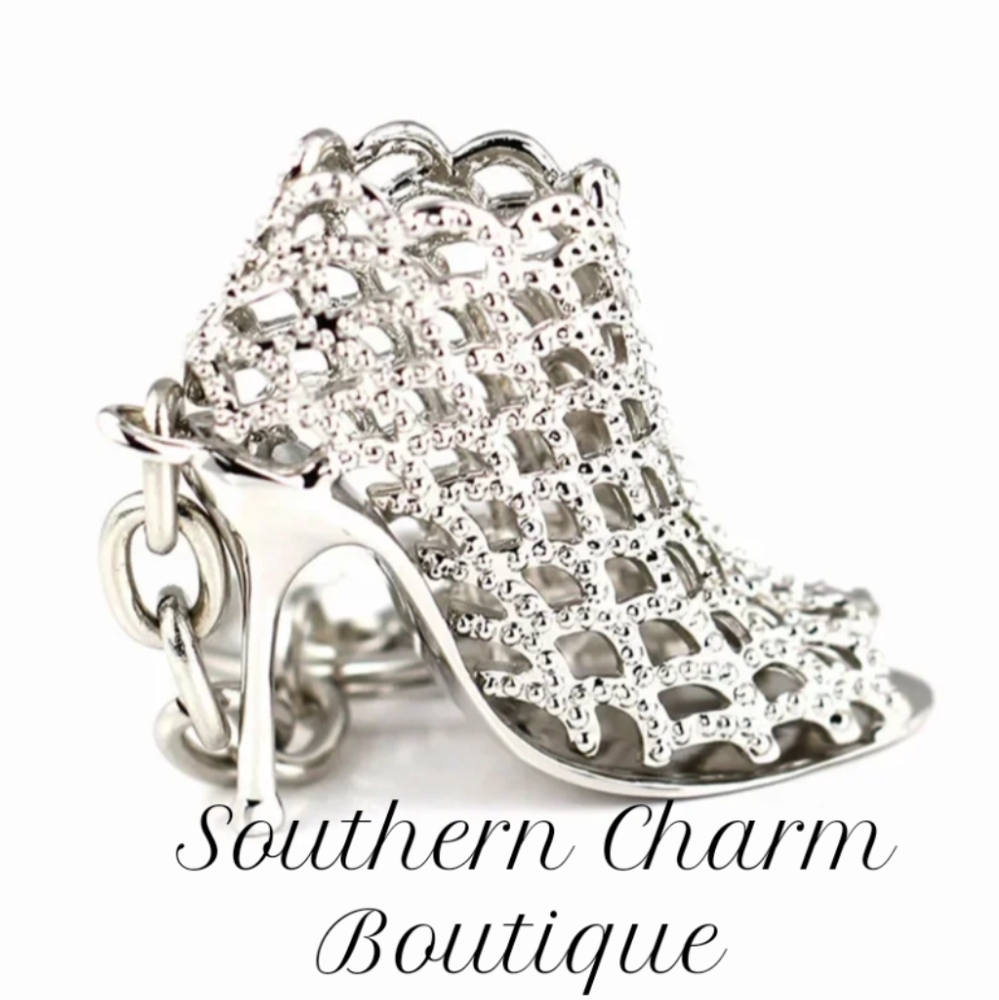 🆕 Silver High Heel Keychain/Charm.